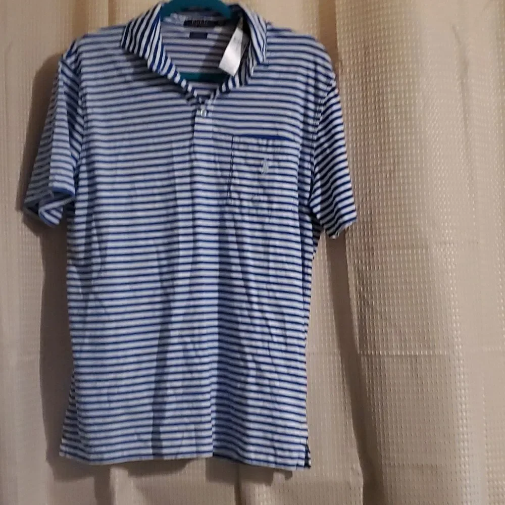 NWT RALPH LAUREN POLO white BLUE MEN'S SZ S classic fit